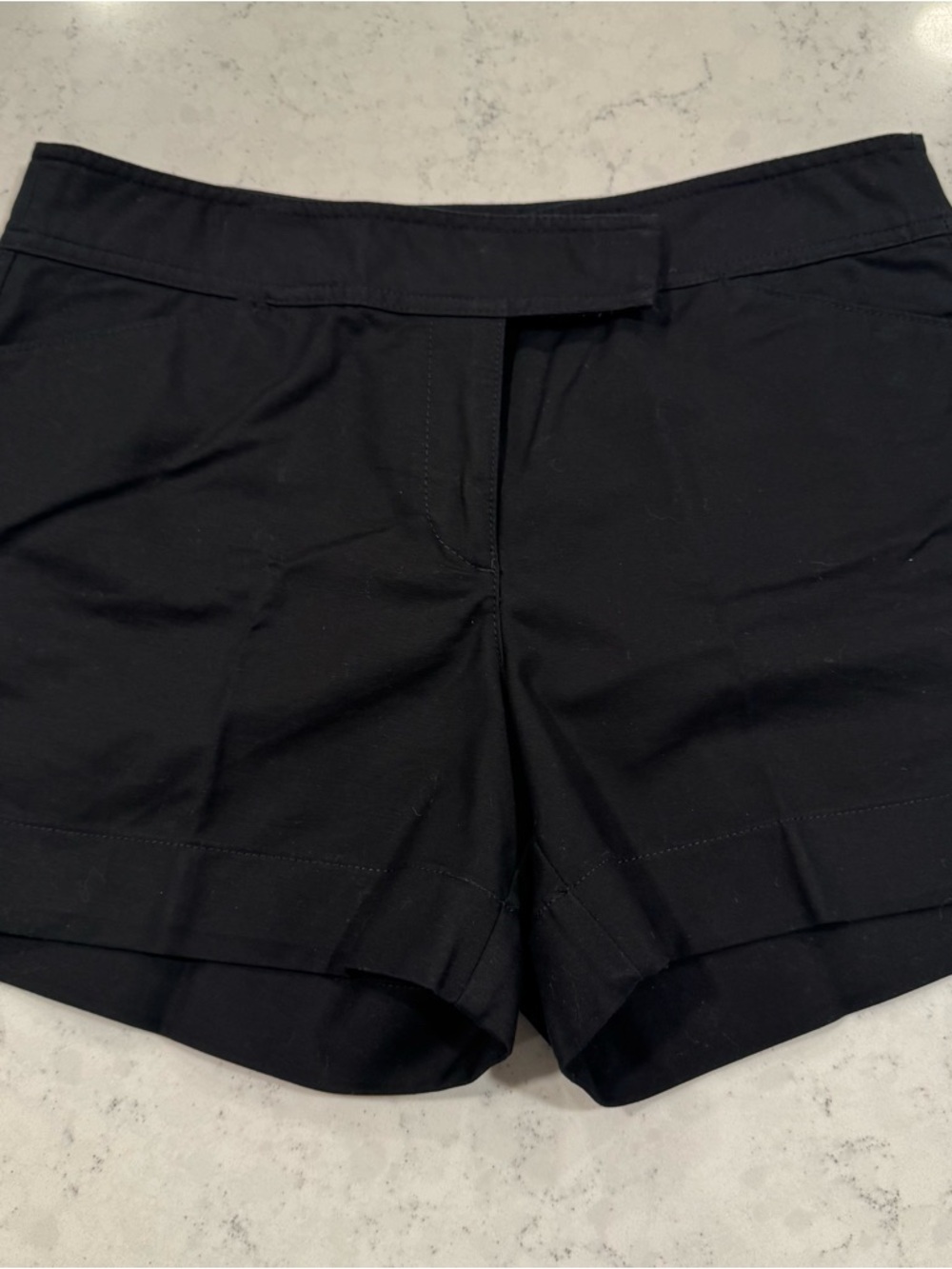 Lot of 2 Ann Taylor Signature Womens 8 Stretch Casual Flat Front Khaki 4" Shorts - Picture 10 of 15